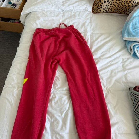 Aviator Nation Red Lightning Bolt Sweatpants - Picture 4 of 4